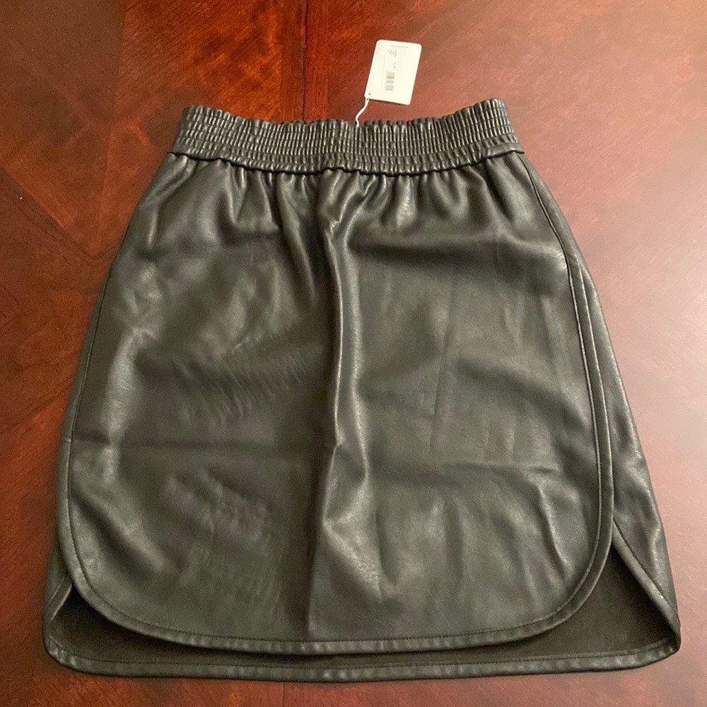 Wolford black leather skirt nwt